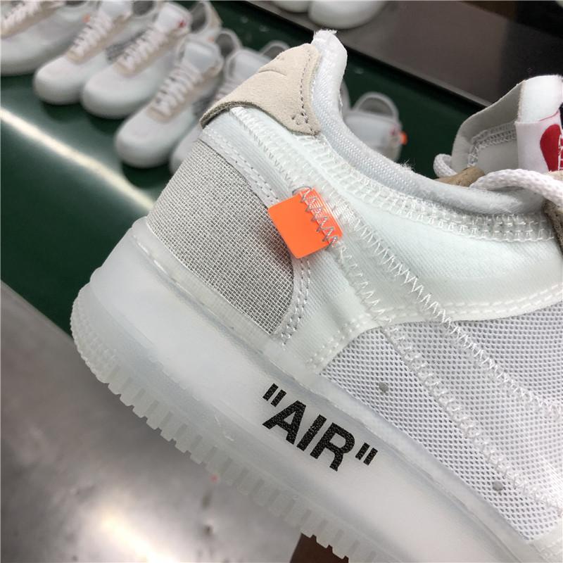 PK God Off-White Nike Air Force 1 One Low The 10 Ten Virgil Abloh retail materials ready to ship